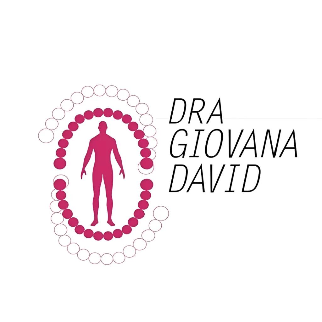Logo Dra. Diovana David - rosa com fundo branco